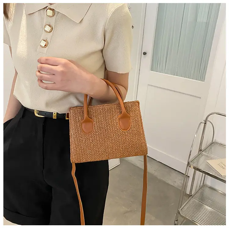 Straw Woven Shoulder Bag 2022 Japanese Style — feature 22