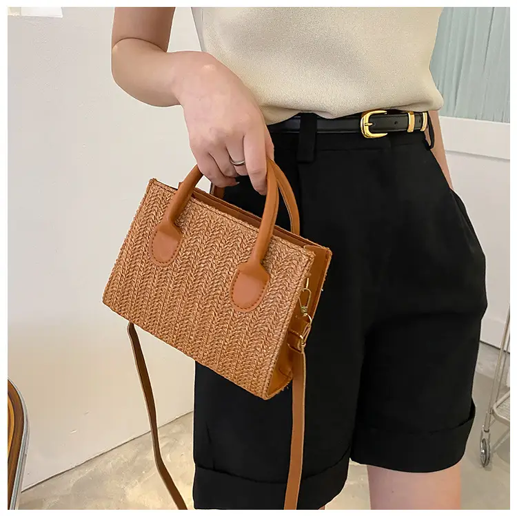 Straw Woven Shoulder Bag 2022 Japanese Style — feature 23