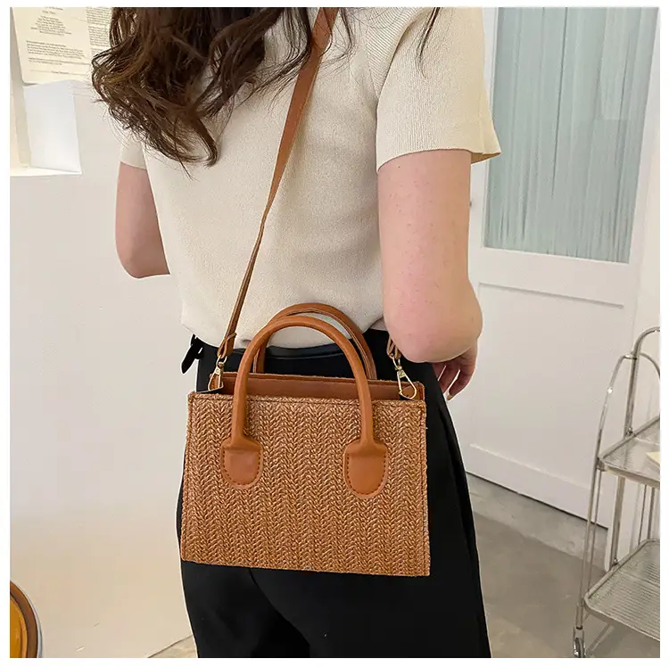 Straw Woven Shoulder Bag 2022 Japanese Style — feature 25