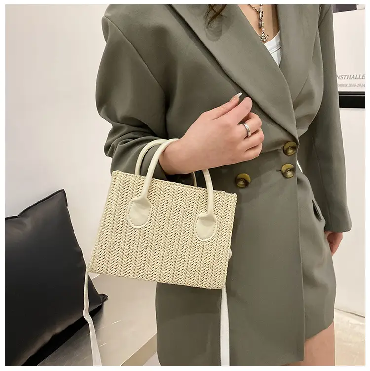 Straw Woven Shoulder Bag 2022 Japanese Style — feature 27