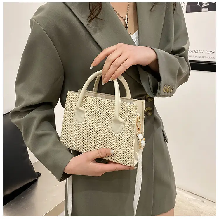 Straw Woven Shoulder Bag 2022 Japanese Style — feature 28