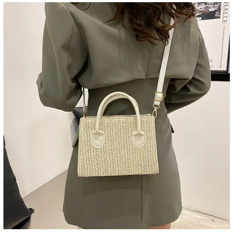 Straw Woven Shoulder Bag 2022 Japanese Style — feature 29