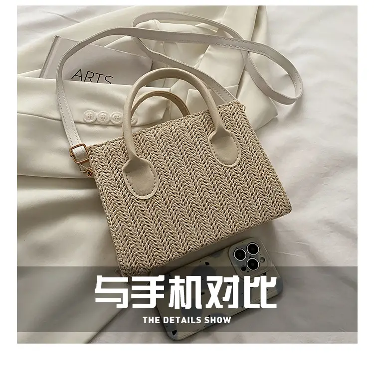 Straw Woven Shoulder Bag 2022 Japanese Style — feature 9