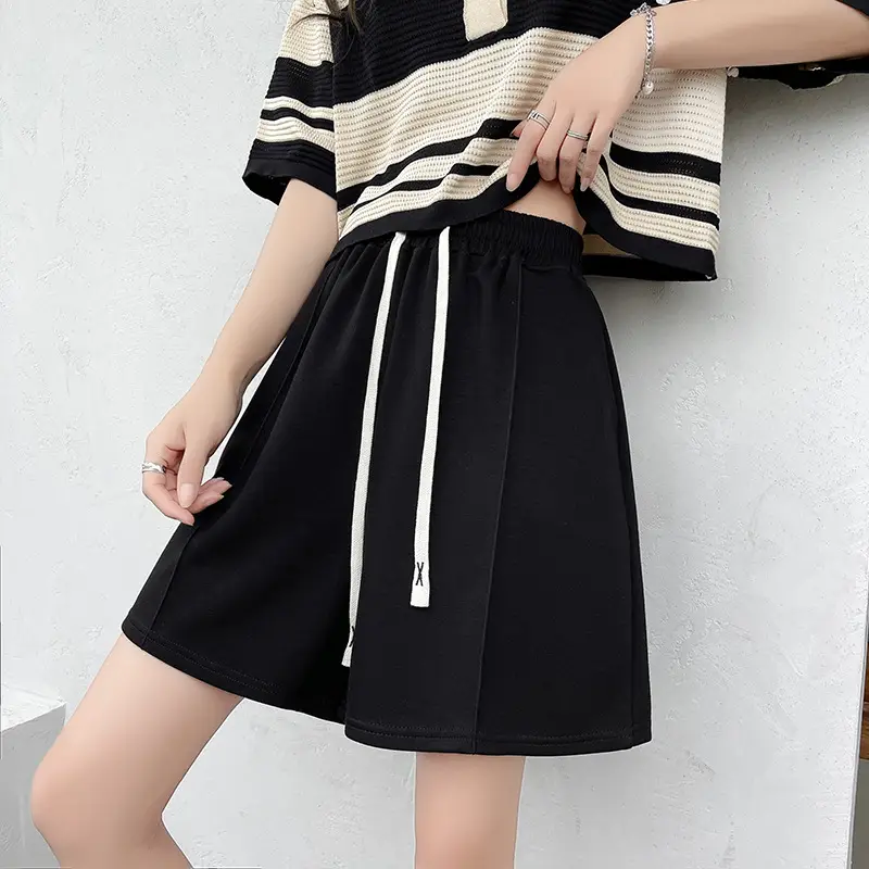 Pink Air Cotton Wide Leg Shorts for Girls Summer - Image 4