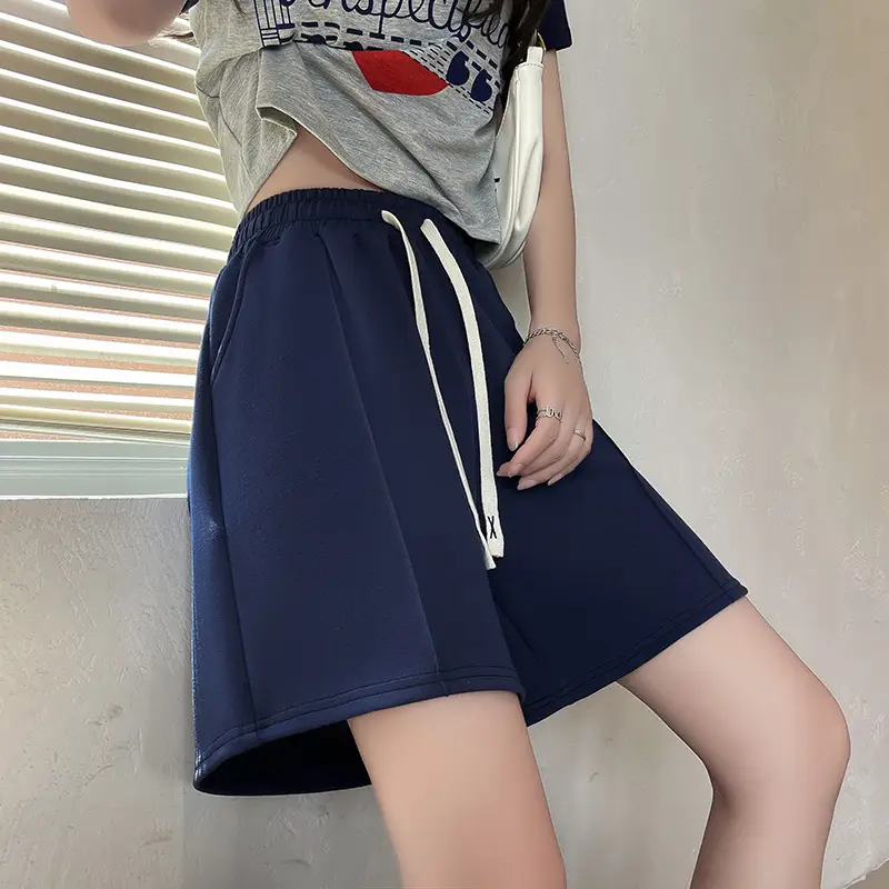 Pink Air Cotton Wide Leg Shorts for Girls Summer - Image 5
