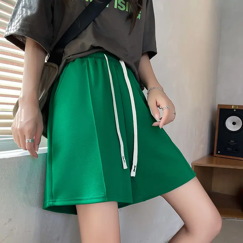 Pink Air Cotton Wide Leg Shorts for Girls Summer - Image 6