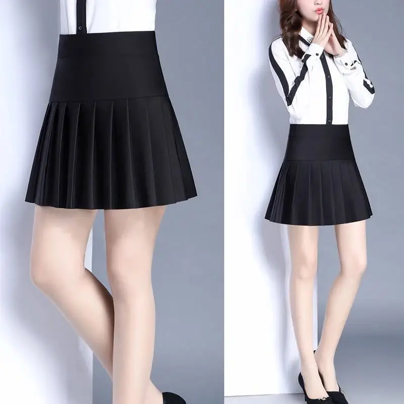 Black Pleated Skirt for Women Spring Summer Wear - Image 5