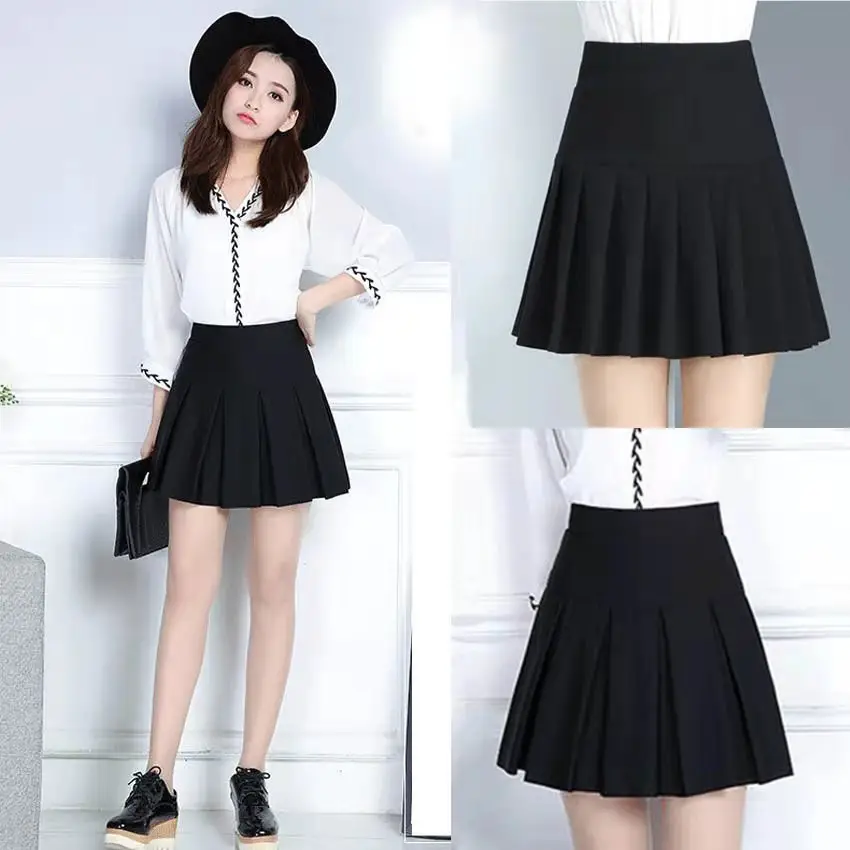 Black Pleated Skirt for Women Spring Summer Wear - Image 6