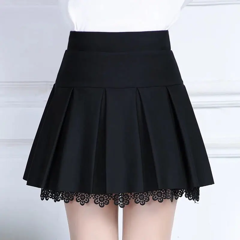 Black Pleated Skirt for Women Spring Summer Wear - Image 4