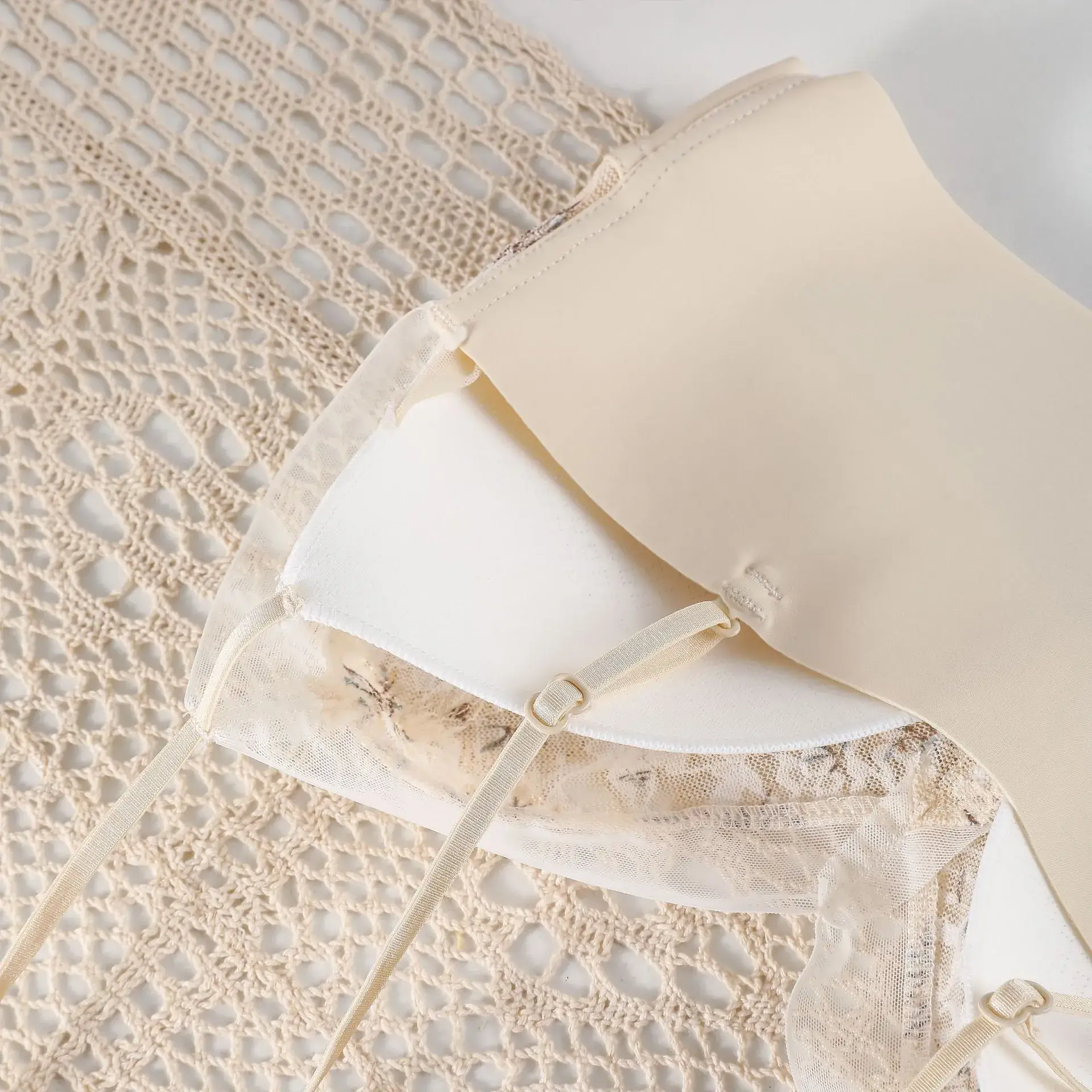 French Style Lace Triangle Cup Bra for Large Busts - Image 9