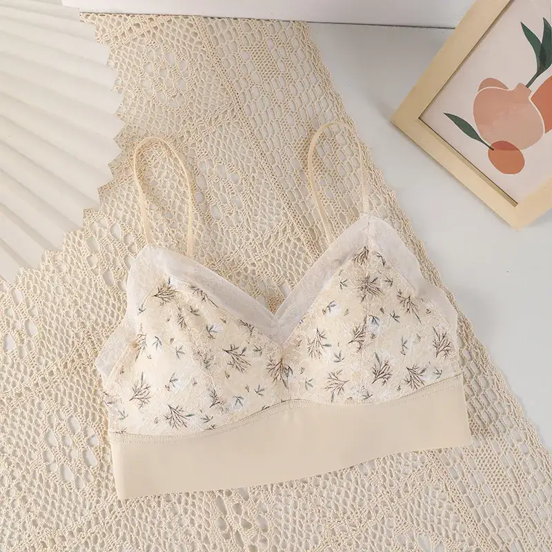 French Style Lace Triangle Cup Bra for Large Busts - Image 4