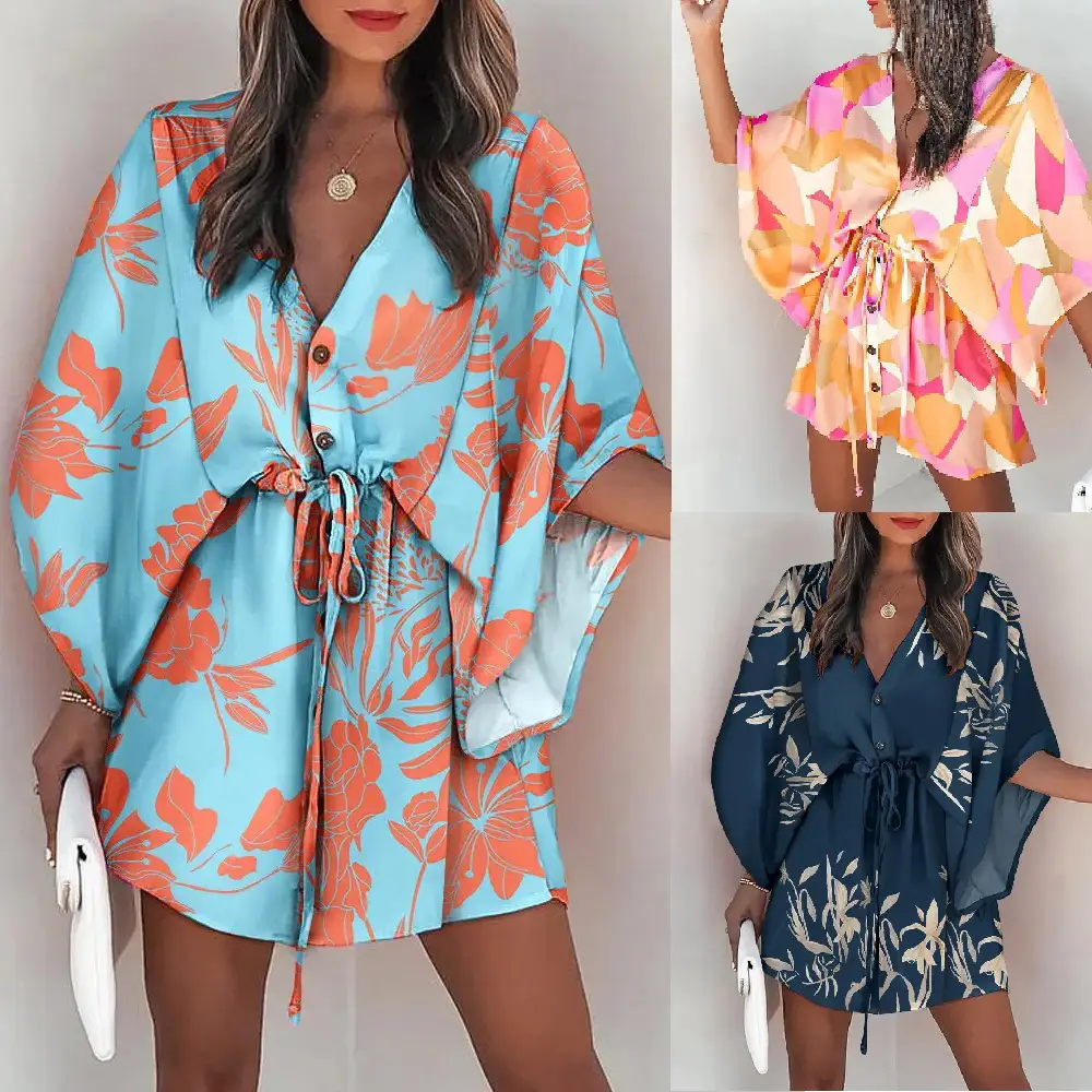 2023 Printed V-Neck Beach Dress for Women - Image 5