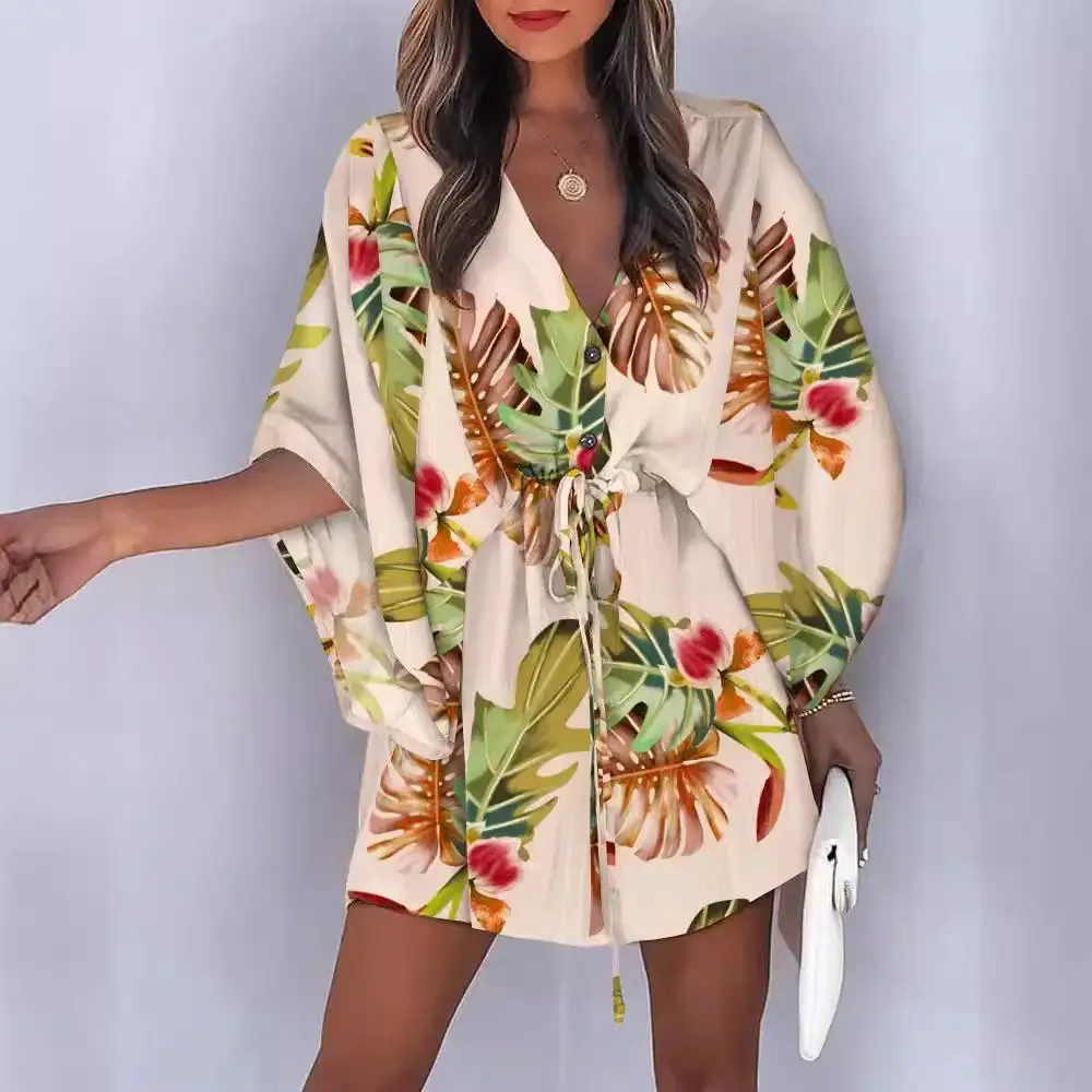 2023 Printed V-Neck Beach Dress for Women - Image 6