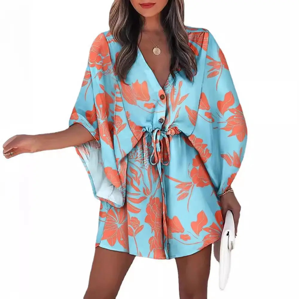 2023 Printed V-Neck Beach Dress for Women - Image 9