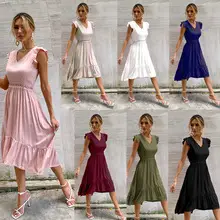 2023 Printed V-Neck Beach Dress for Women — feature 11