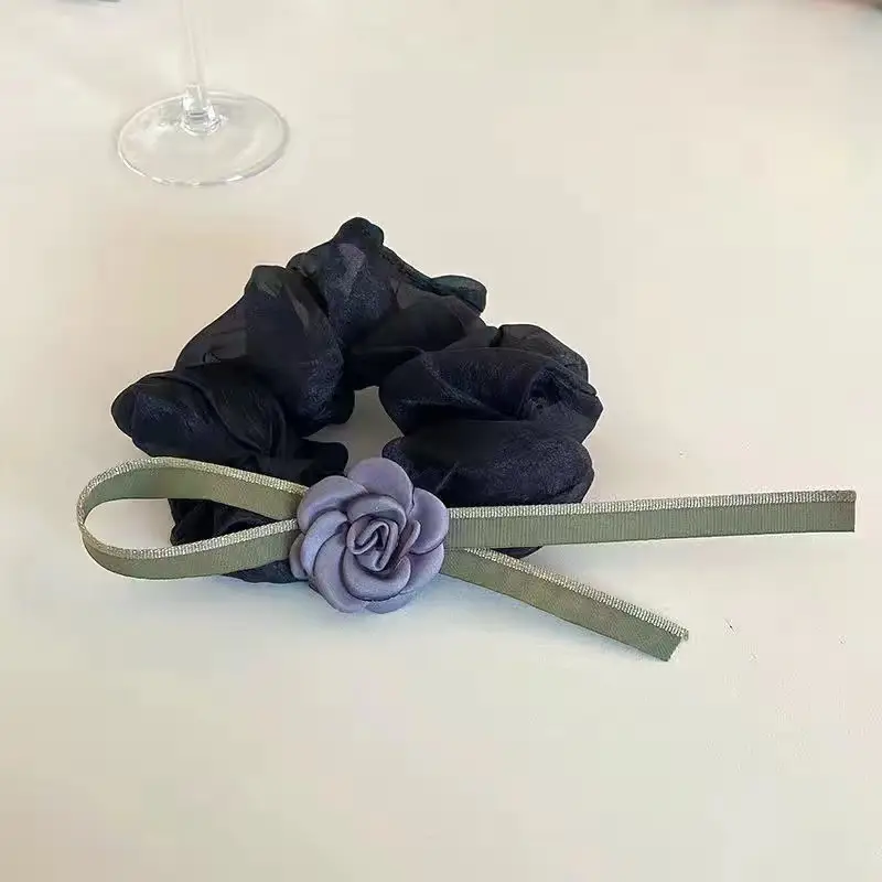 New Camellia Hair Band with Rose Flower Decor - Image 2