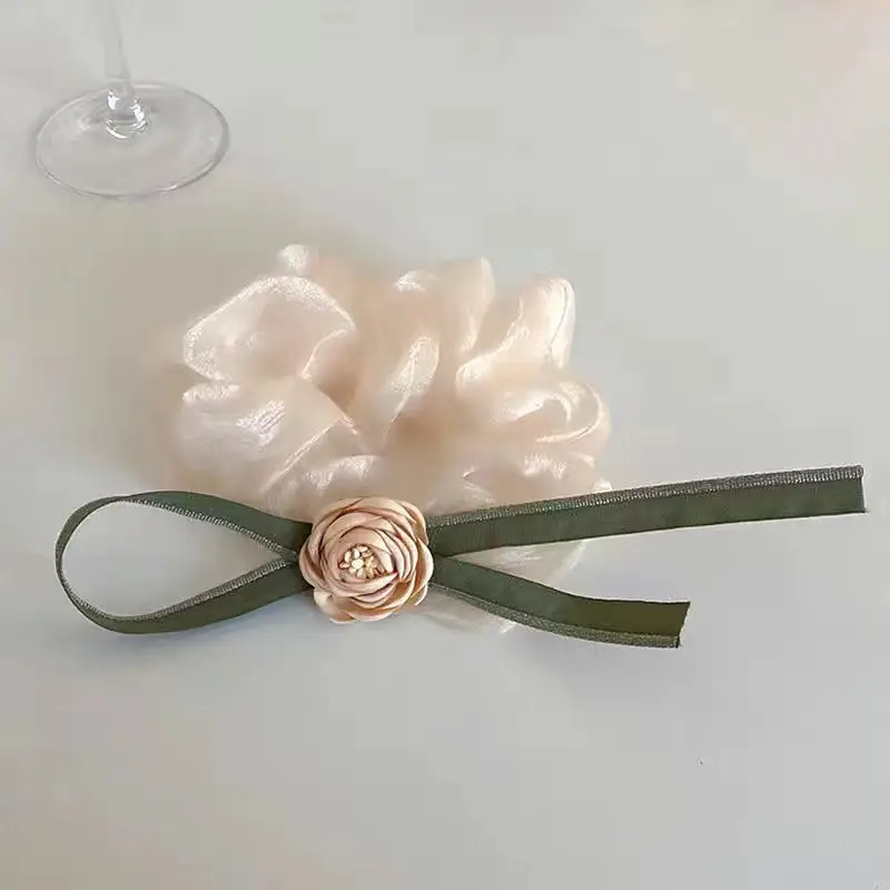 New Camellia Hair Band with Rose Flower Decor - Image 4