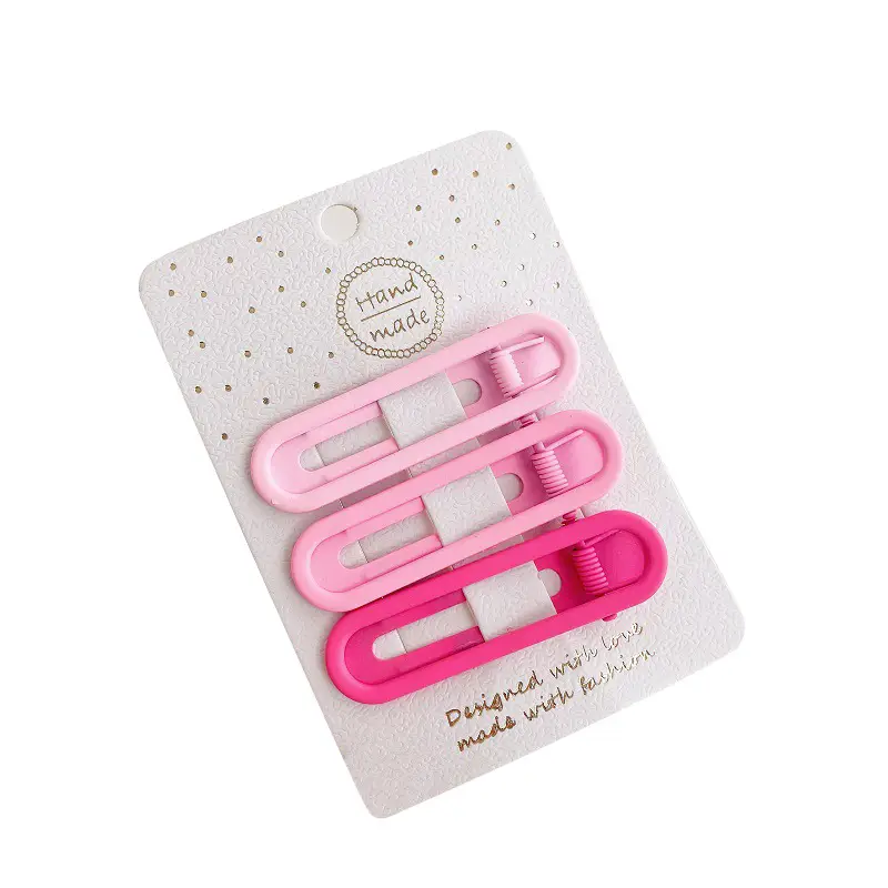 Hollow Color Children's Hairpin Stylish Side Metal Square Hairpin - Image 11