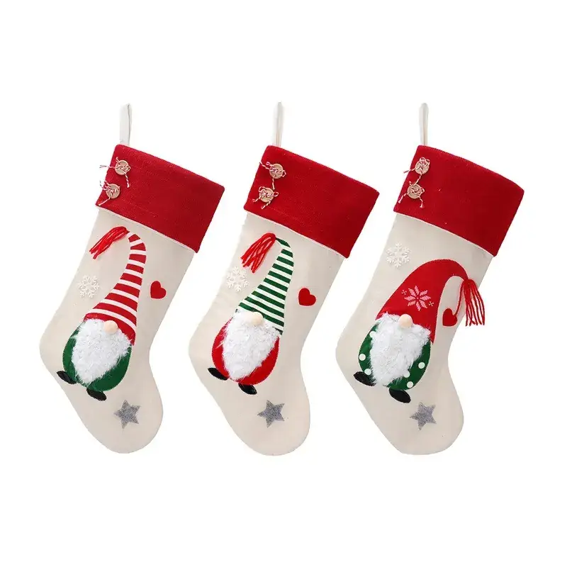 Santa Claus Faceless Doll Christmas Stocking Pendant