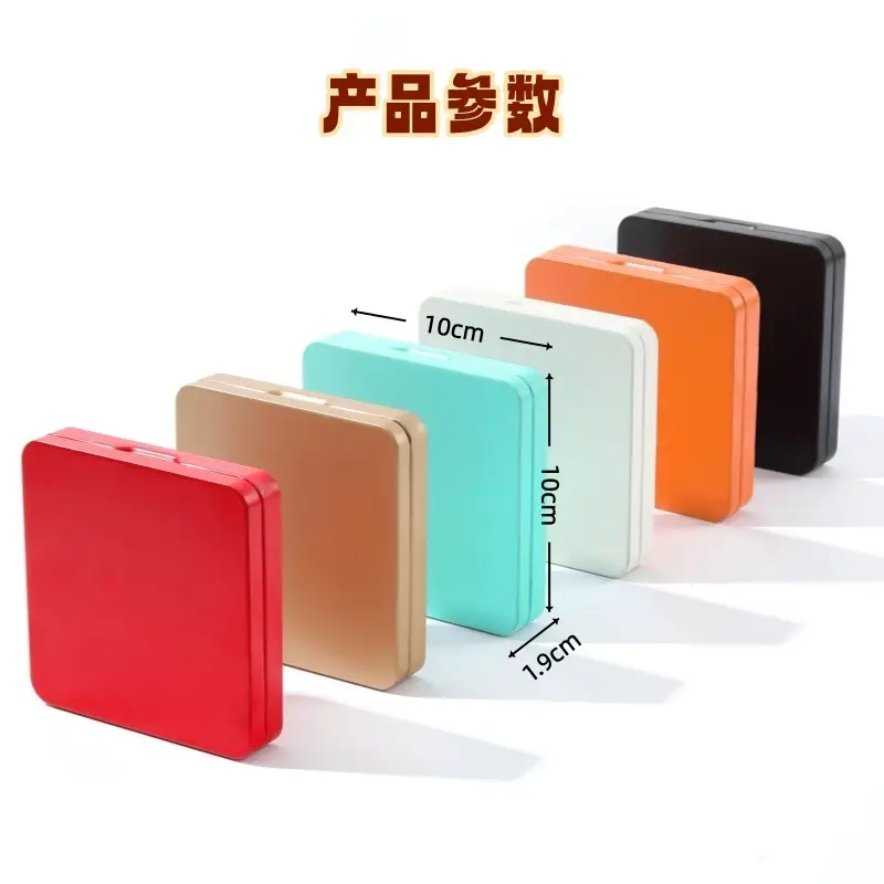 Square Flip-Top Tea Cake Tin Box Portable Tinplate Tea White Tea Tin Can Packaging Ready for Sale Wholesale High Appearance