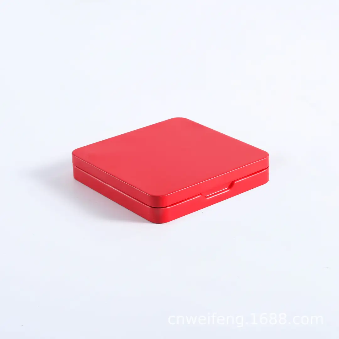 Square Flip-Top Tea Cake Tin Box Portable Tinplate Tea White Tea Tin Can Packaging Ready for Sale Wholesale High Appearance
