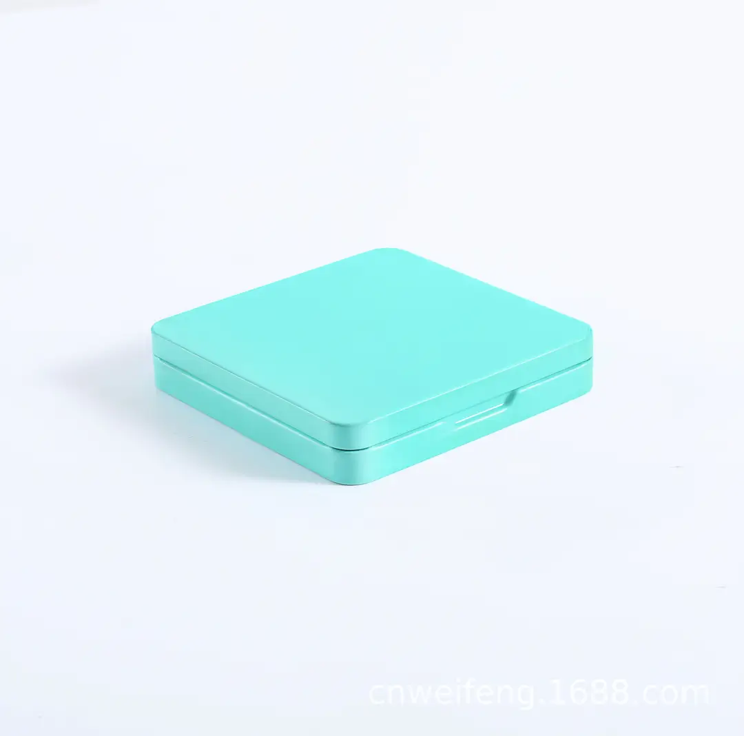 Square Flip-Top Tea Cake Tin Box Portable Tinplate Tea White Tea Tin Can Packaging Ready for Sale Wholesale High Appearance