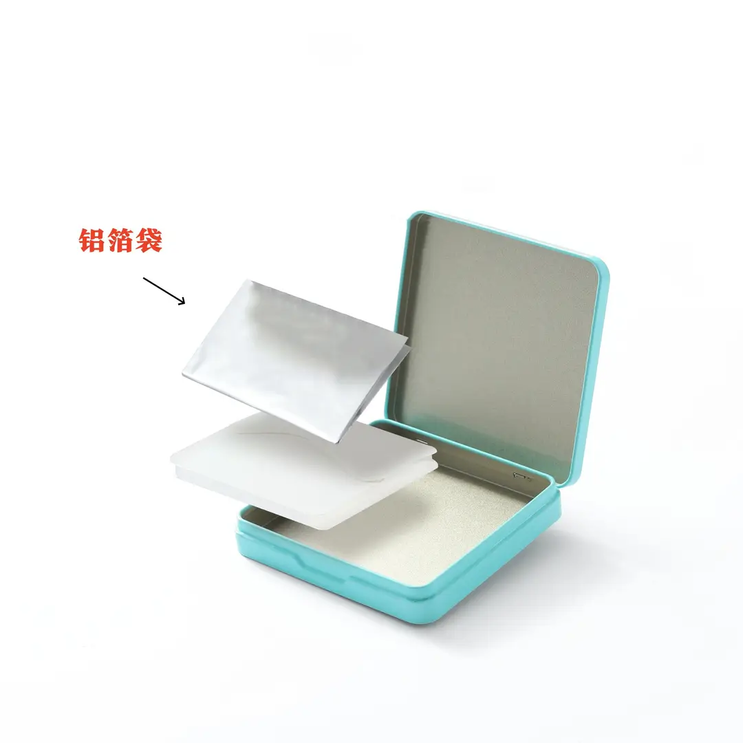 Square Flip-Top Tea Cake Tin Box Portable Tinplate Tea White Tea Tin Can Packaging Ready for Sale Wholesale High Appearance