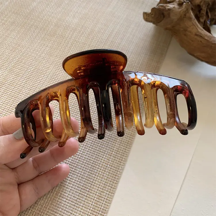 2022 New Women's Hair Clip Large Amber Keel - Image 4