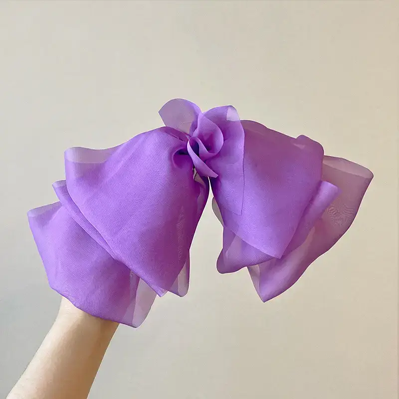 Women's Chiffon Hairpin with Super Fairy Ponytail Spring Clip - Image 5