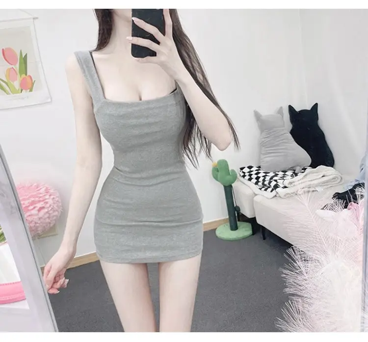 South Korea Slimming One-Line Dress for Women — feature 11