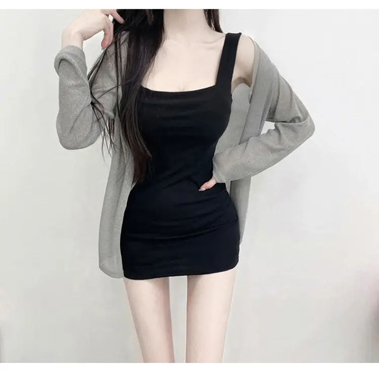 South Korea Slimming One-Line Dress for Women — feature 14