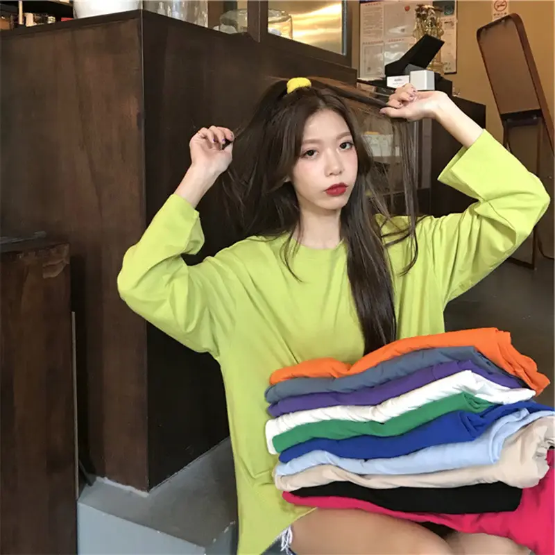 Women Loose B-Top T-Shirt Long Sleeve Autumn 2025 - Image 15