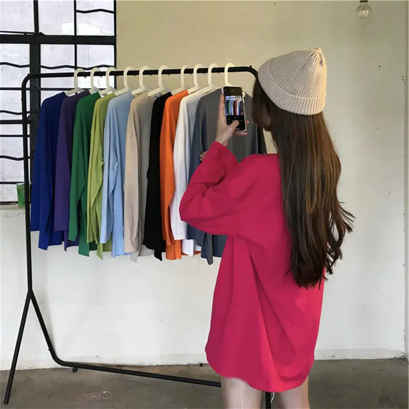 Women Loose B-Top T-Shirt Long Sleeve Autumn 2025 - Image 16