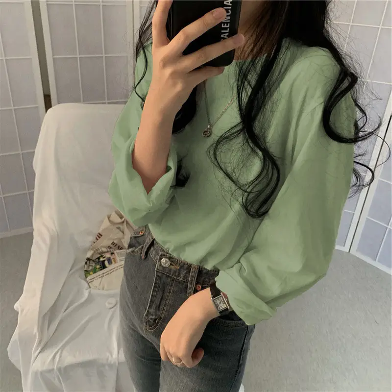 Women Loose B-Top T-Shirt Long Sleeve Autumn 2025 - Image 12