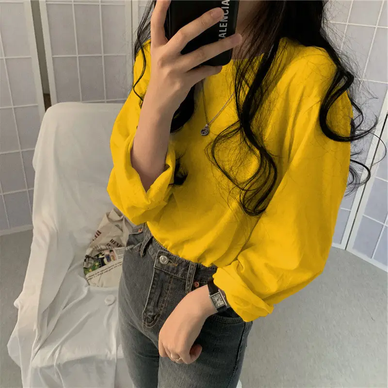 Women Loose B-Top T-Shirt Long Sleeve Autumn 2025 - Image 3
