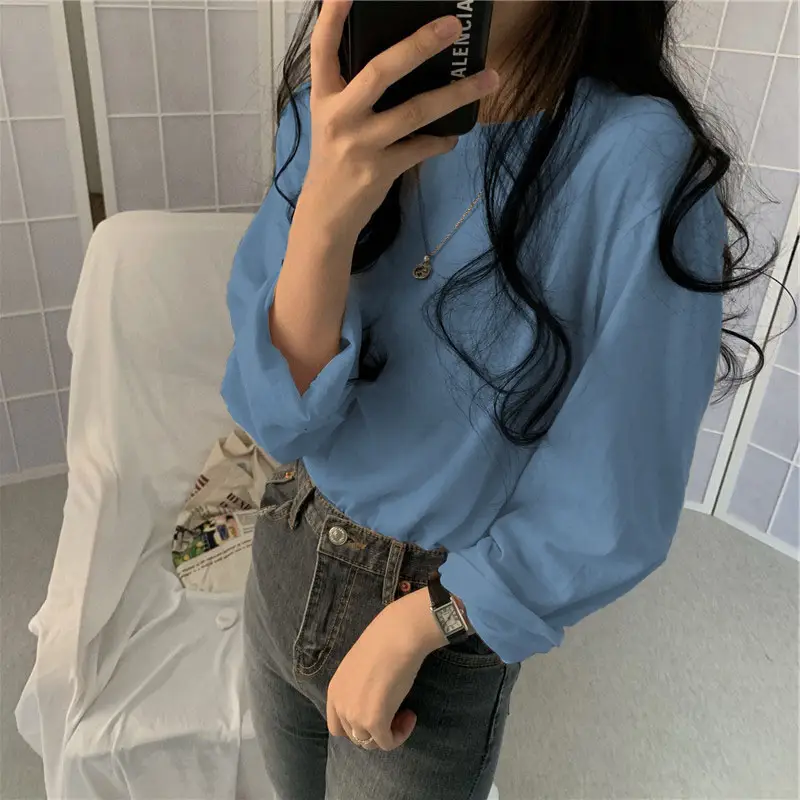 Women Loose B-Top T-Shirt Long Sleeve Autumn 2025 - Image 7
