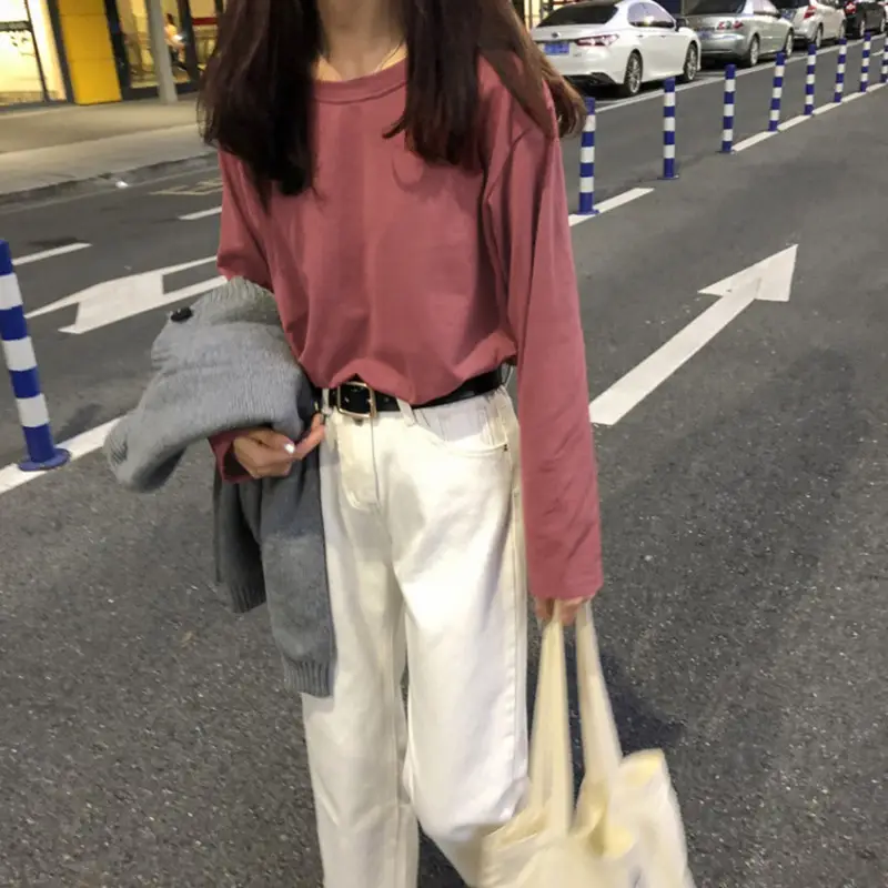 Women Loose B-Top T-Shirt Long Sleeve Autumn 2025 - Image 8