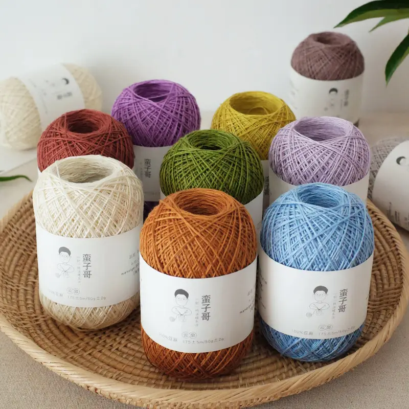 Yunfei 100% linen thread No.5 thin thread hand-knitted Rod needle crochet wool hand-knitted crochet thread twine