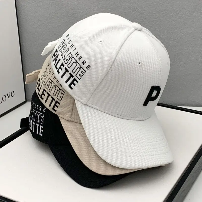 Men's Black P Letter Cap Casual All-Match 2022 - Image 5
