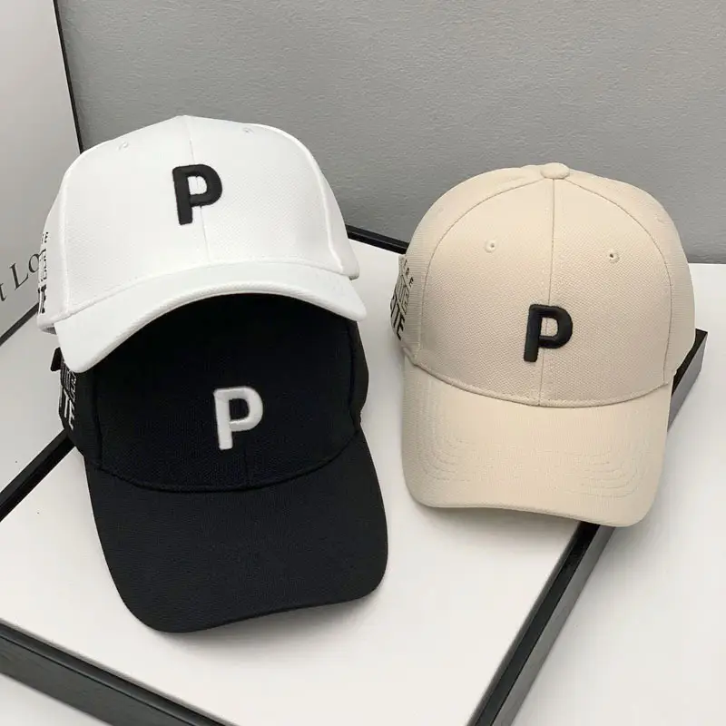 Men's Black P Letter Cap Casual All-Match 2022 - Image 6