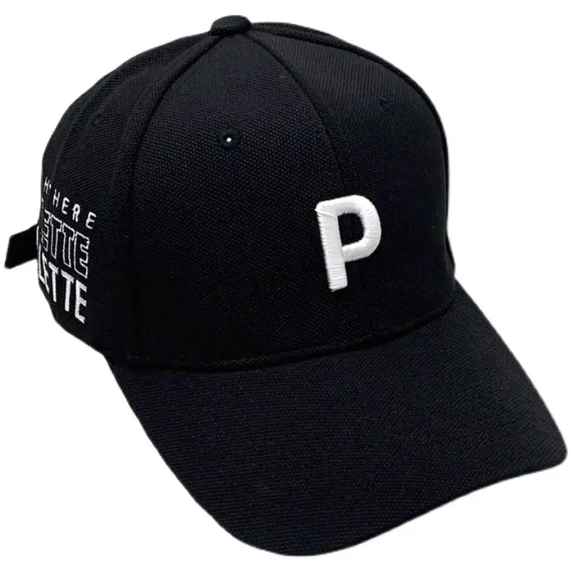 Men's Black P Letter Cap Casual All-Match 2022 - Image 8