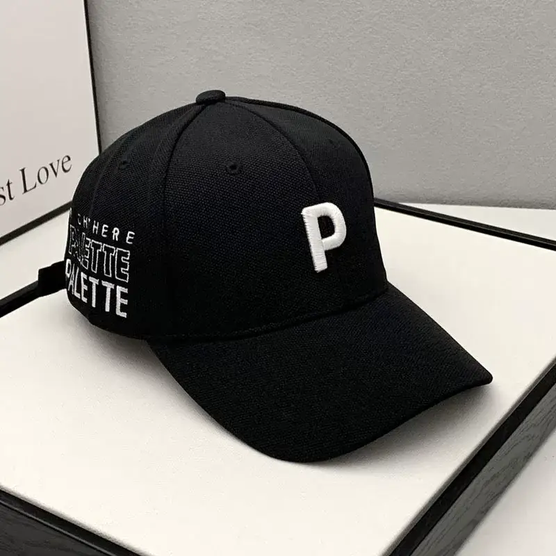 Men's Black P Letter Cap Casual All-Match 2022 — feature 12