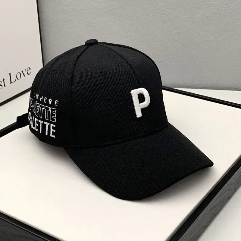 Men's Black P Letter Cap Casual All-Match 2022 - Image 2