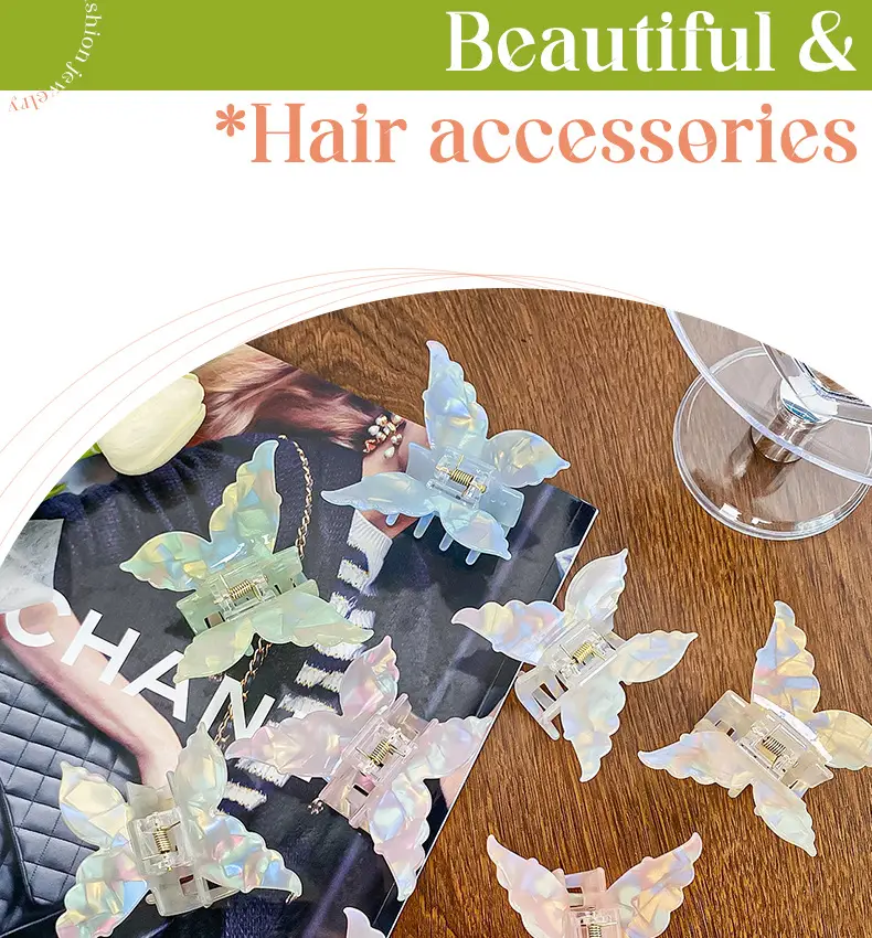 Artificial Butterfly Hair Clip for Women Mermaid Hijimi Style — feature 4