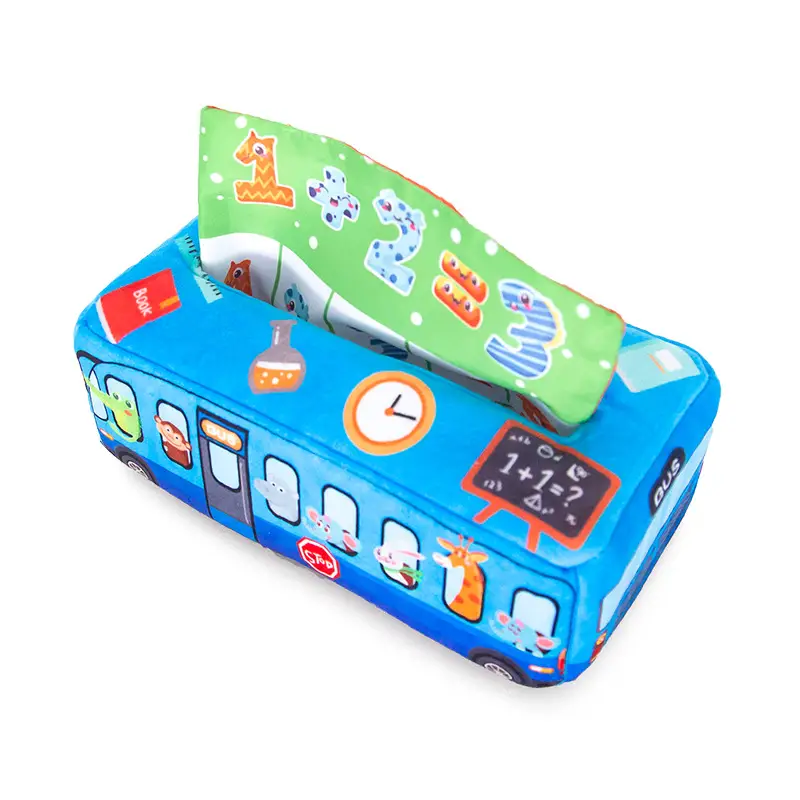 Blue Baby Tissue Box with 10 Colorful Tissue Rods - Image 14