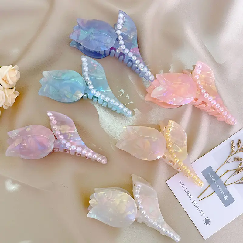 Fairy Rose Hairpin with Pearl Decor