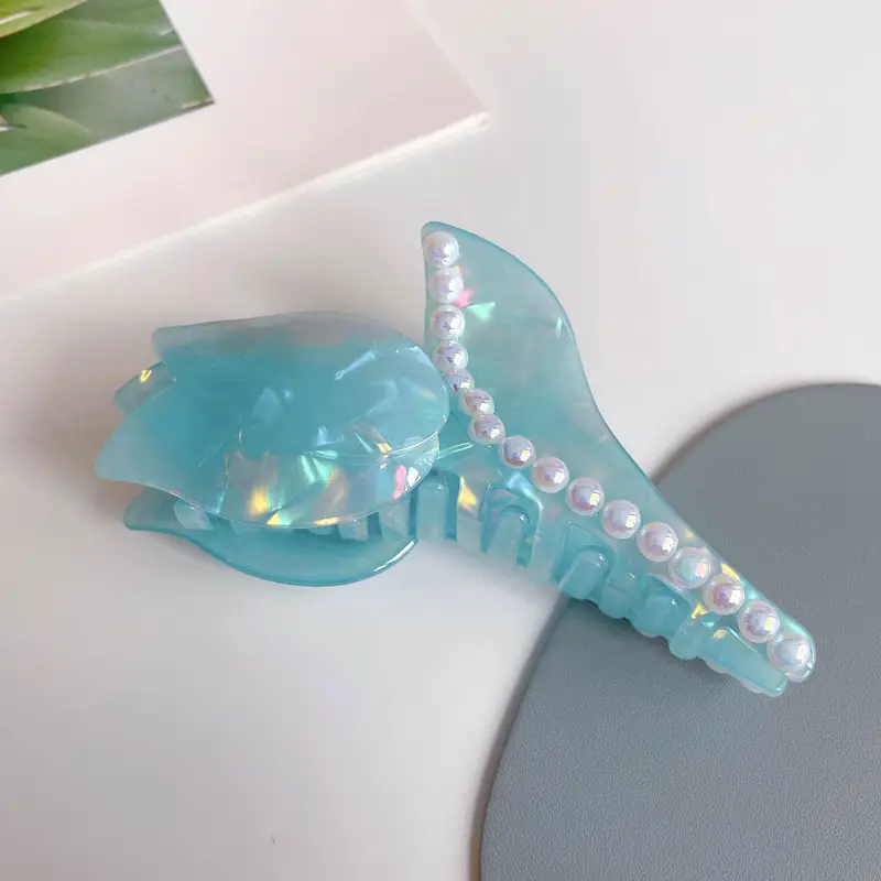 Fairy Rose Hairpin with Pearl Decor