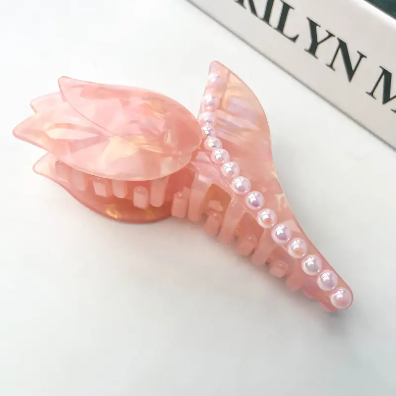 Fairy Rose Hairpin with Pearl Decor
