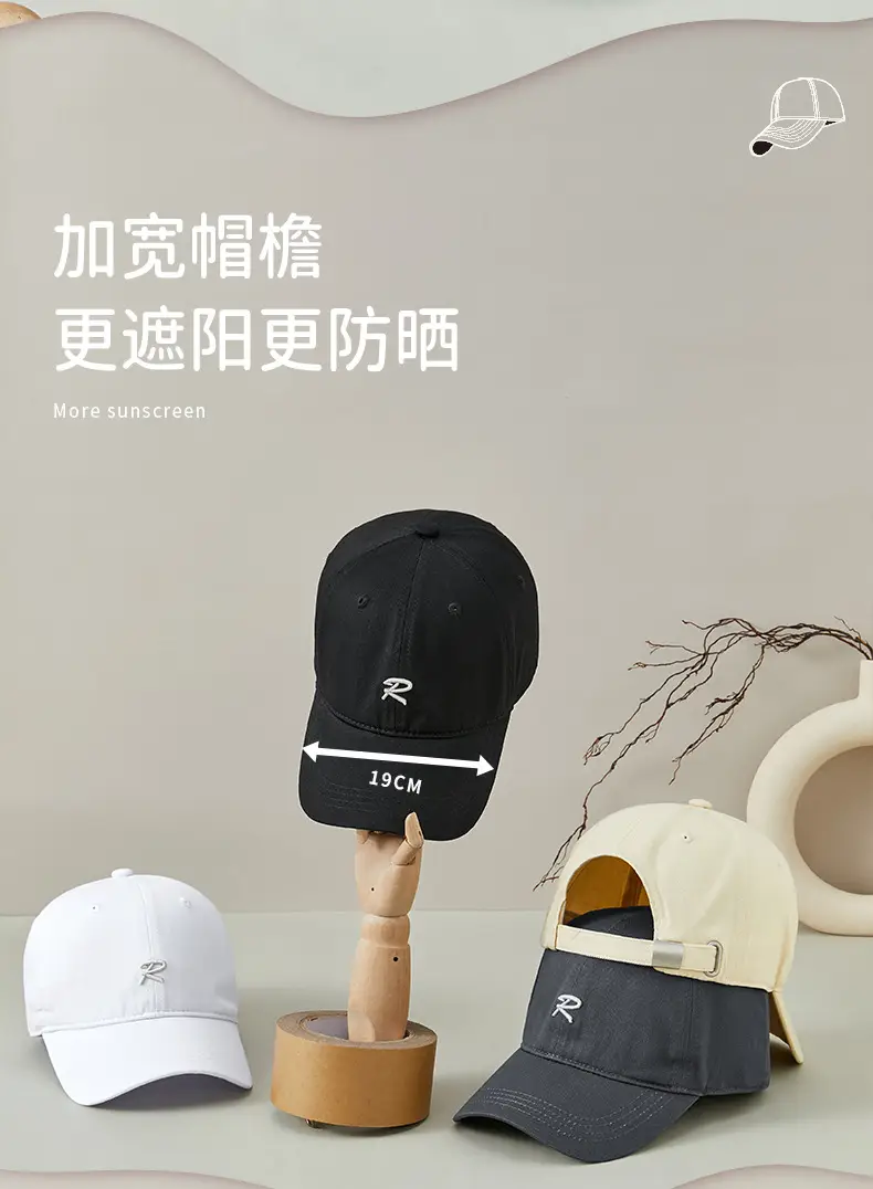 R Letter Sun Proof Baseball Cap for Men Women — feature 13