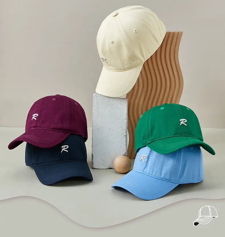 R Letter Sun Proof Baseball Cap for Men Women — feature 4